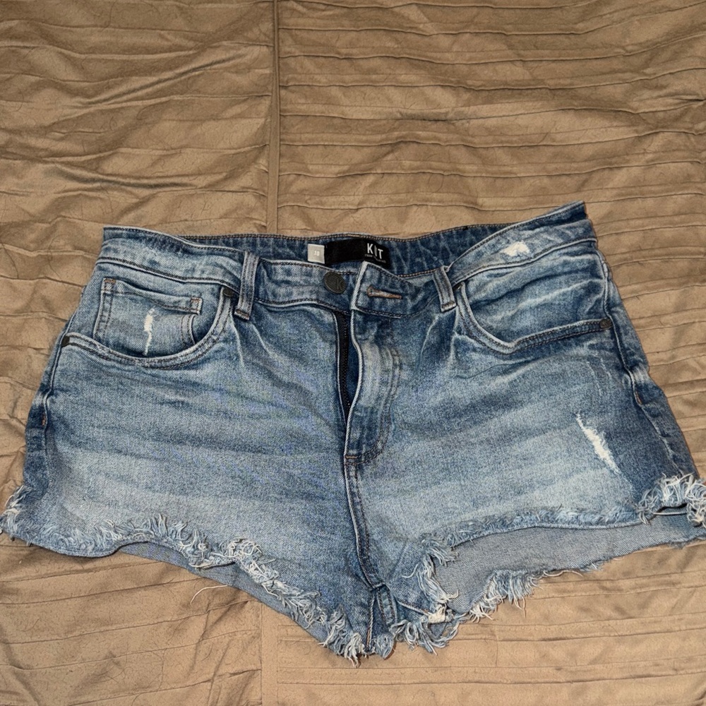 Kut from the Kloth Distressed Blue Jean Shorts